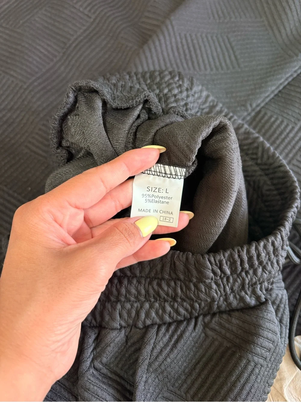 Women's Textured Lounge Set in Black